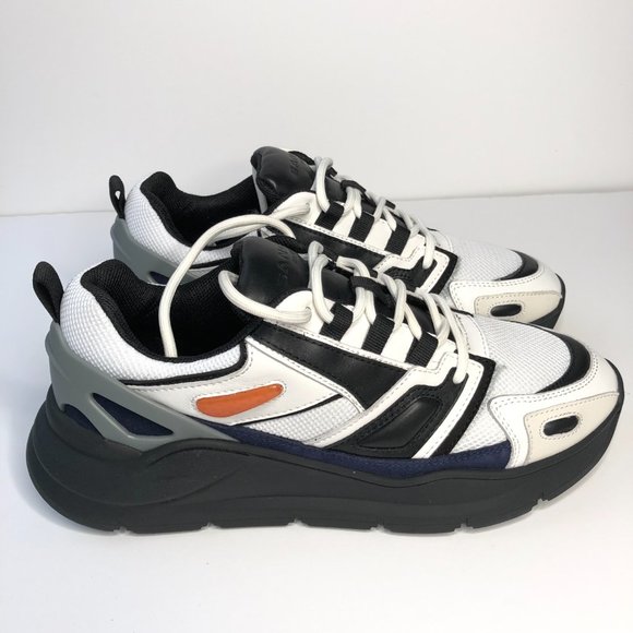 $320 Sandro Paris Marine White Leather Athletic Shoe Sneakers Size 43 AS IS - Picture 4 of 9